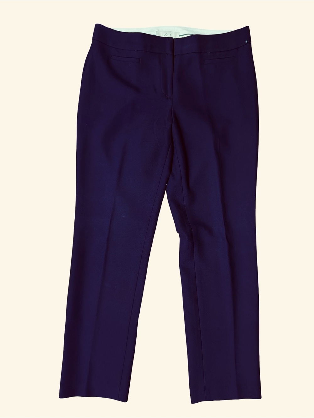 LOFT Julie Purple Straight Leg Trousers-Size 10